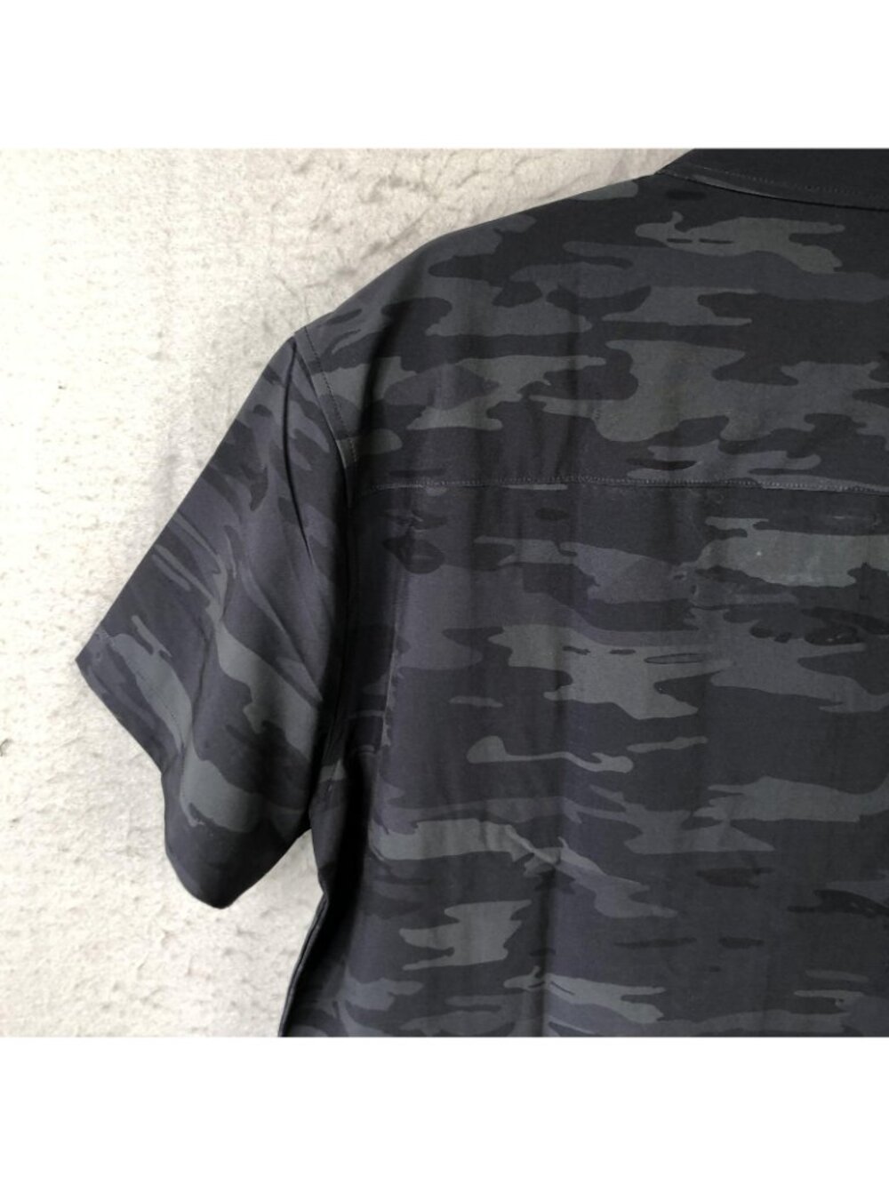 Warrior Mulitblack Shirt Mens Large Camo Button Front Tactical Performance - Picture 11 of 15